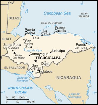 Map of Honduras